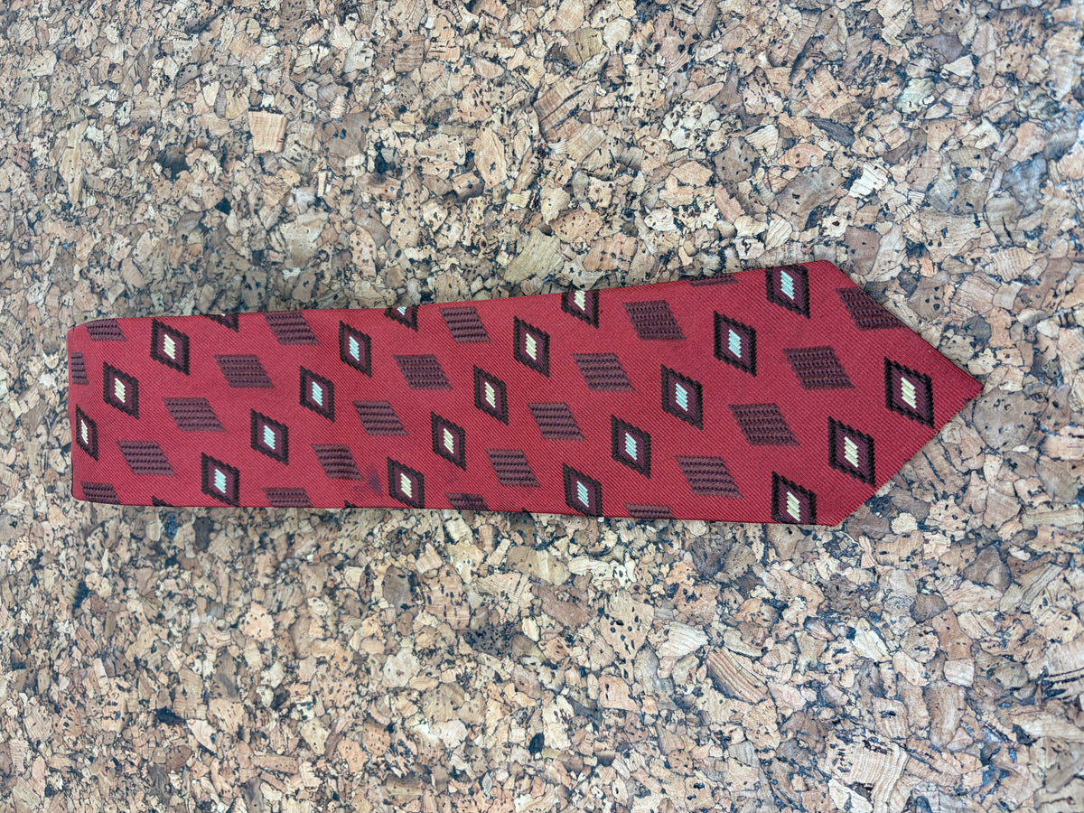Zegna Diamond Patterned Silk Tie