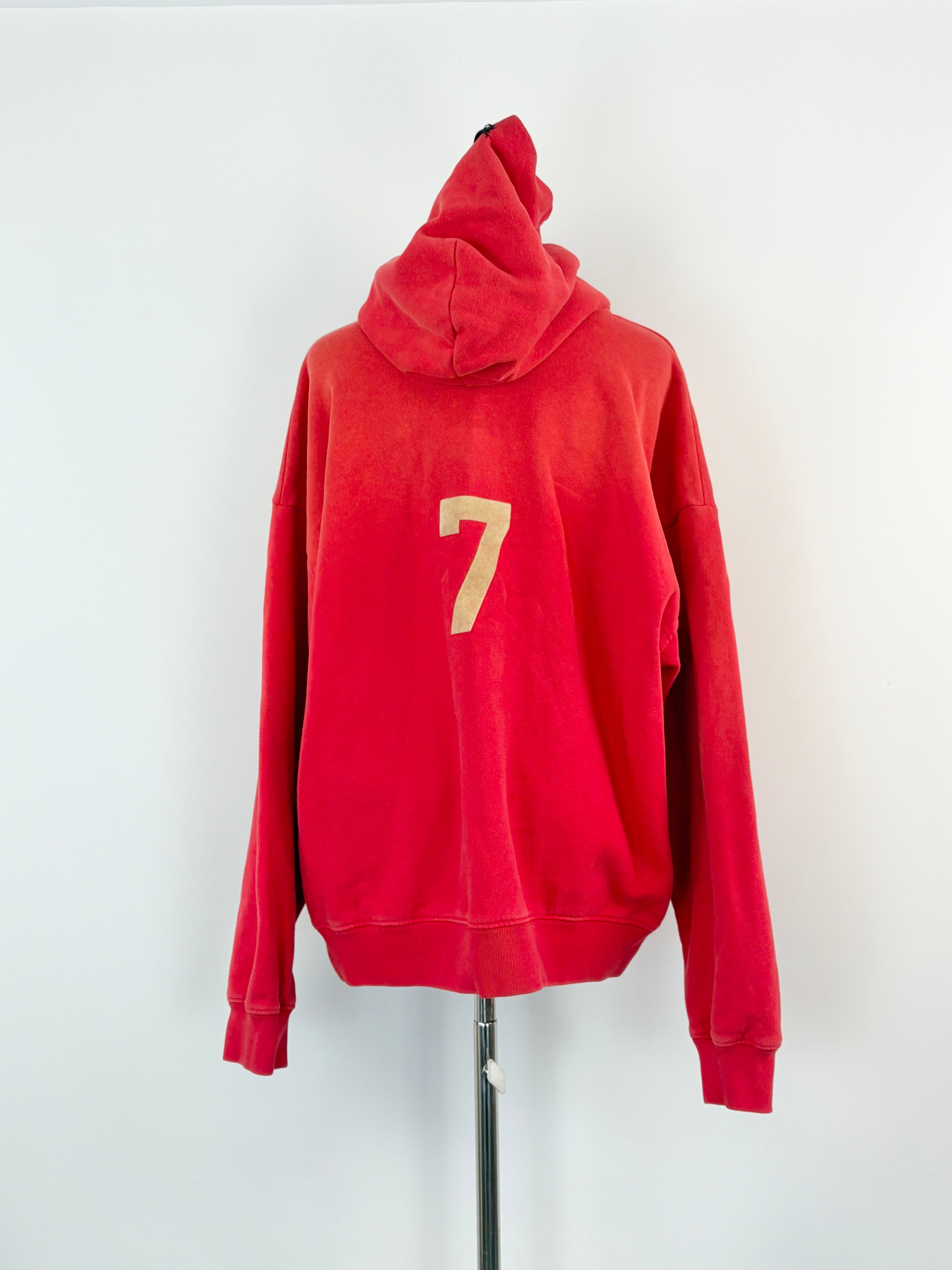 Fear of God Red '7' Pullover Hoodie - M