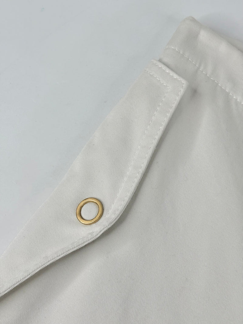 Dion Lee White Twill Parachute-Style Pants - AU6/8