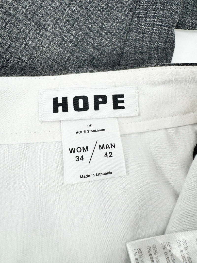 Hope Stockholm Grey Grid Pattern Slacks - 34