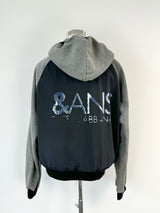 J&ans Dolce & Gabbana Grey & Black Contrast Hoodie - L