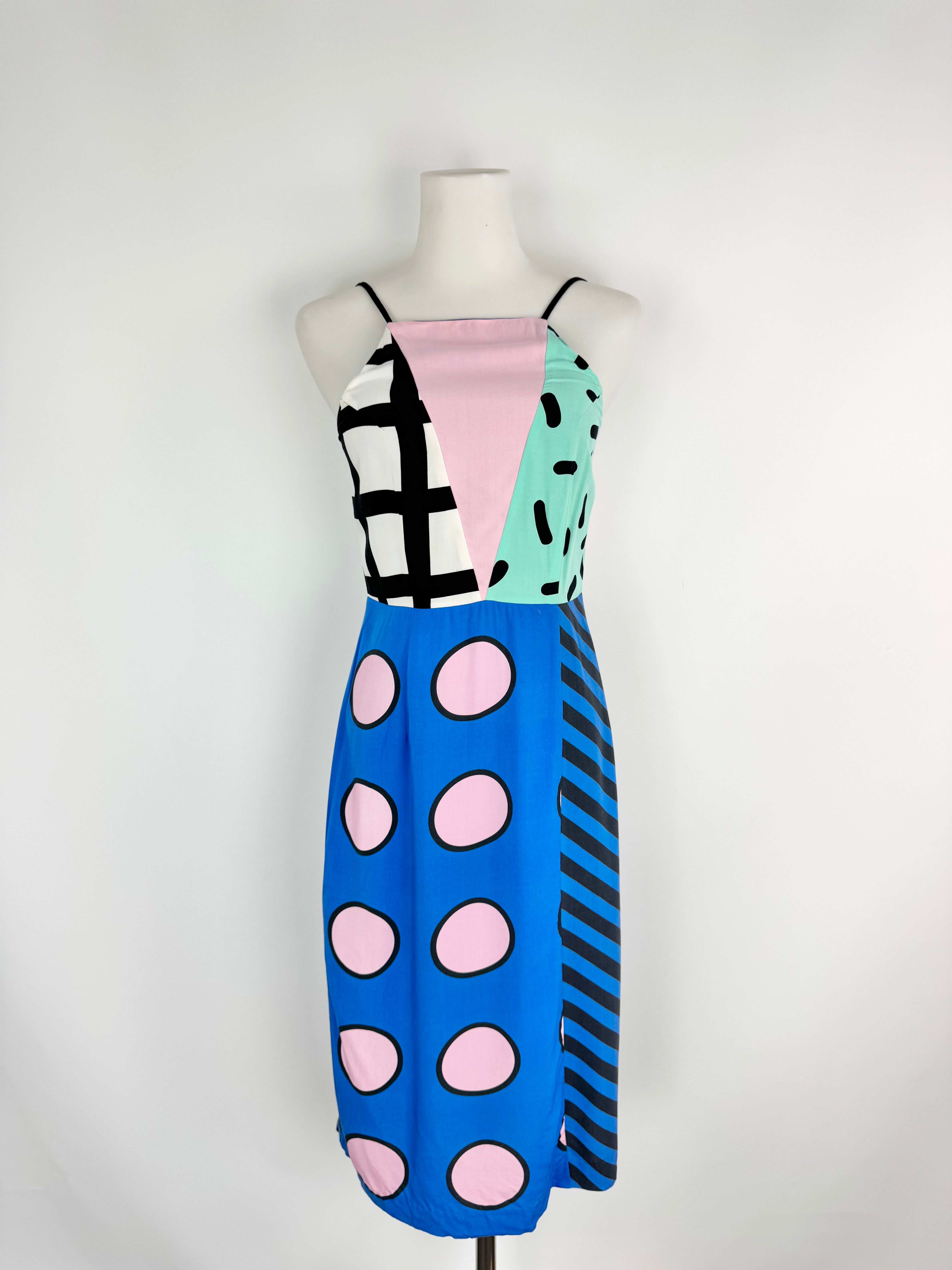 Gorman x Walala Blue Patterned Slip Dress - AU6