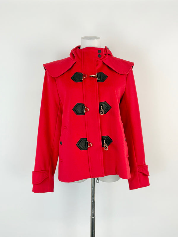 Rag & Bone Scarlet Red Wool Cropped Coat - AU8