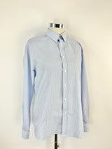 Pierre Cardin Blue & White Striped Shirt - L