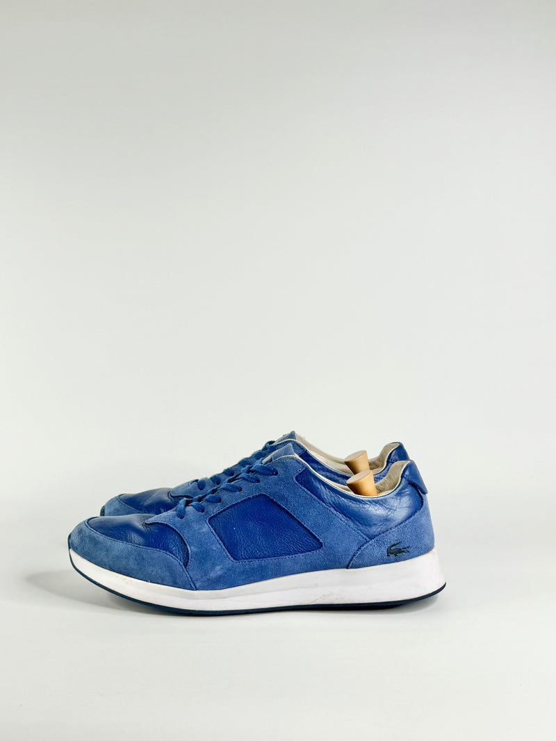 Lacoste Azure & Cobalt Leather & Suede Sneakers - EU47