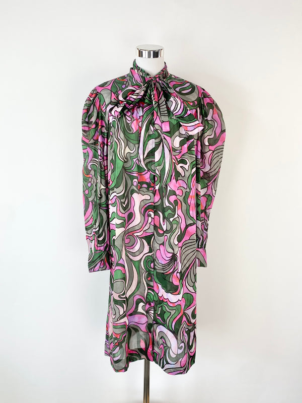 Dries van Noten Abstract Patterned long Sleeve Dress - AU8