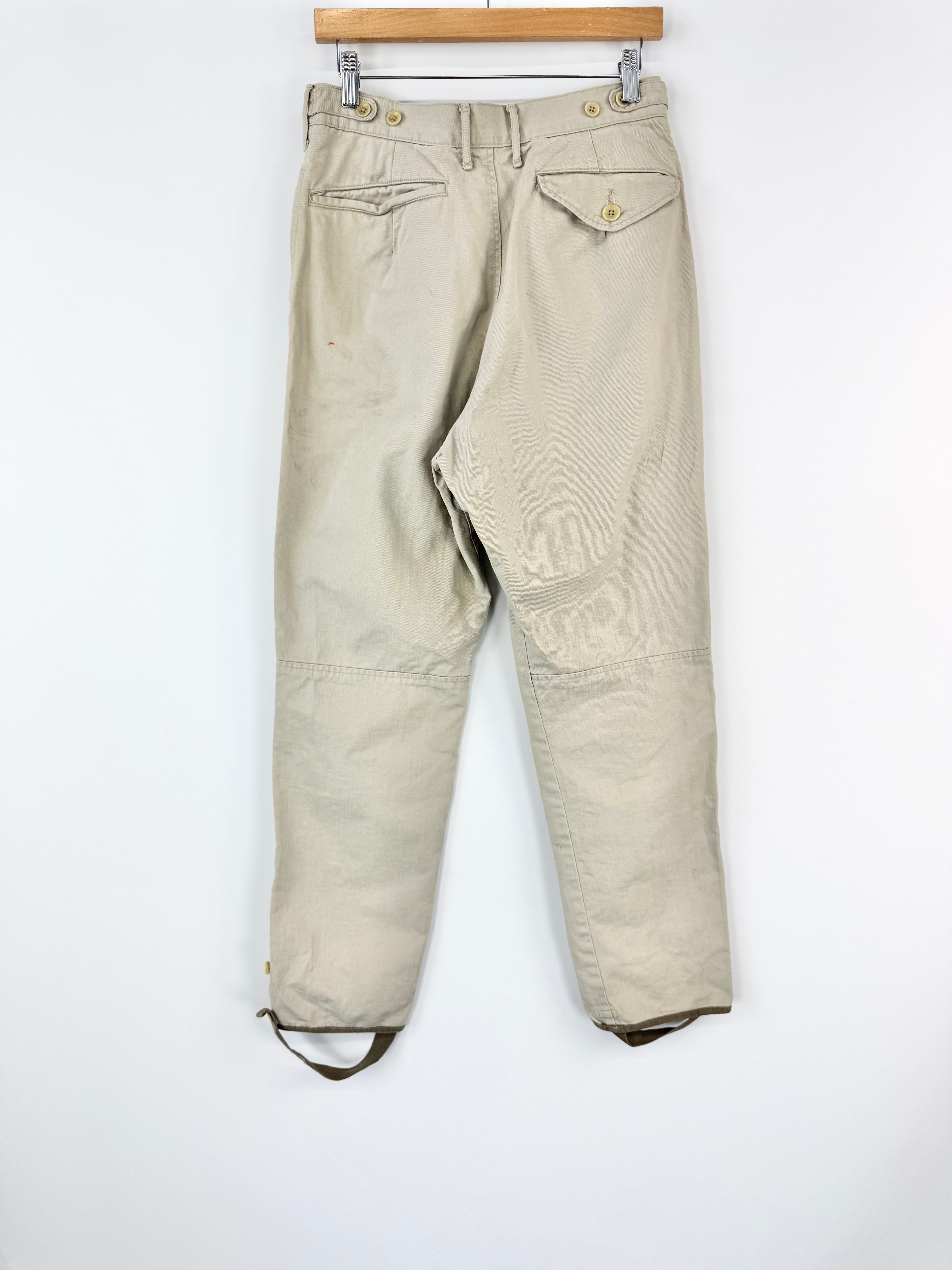 Vintage Kapital Khaki Cotton Stirrup Slacks - AU10