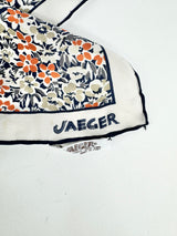 Vintage Jaeger London Microfloral Silk Scarf