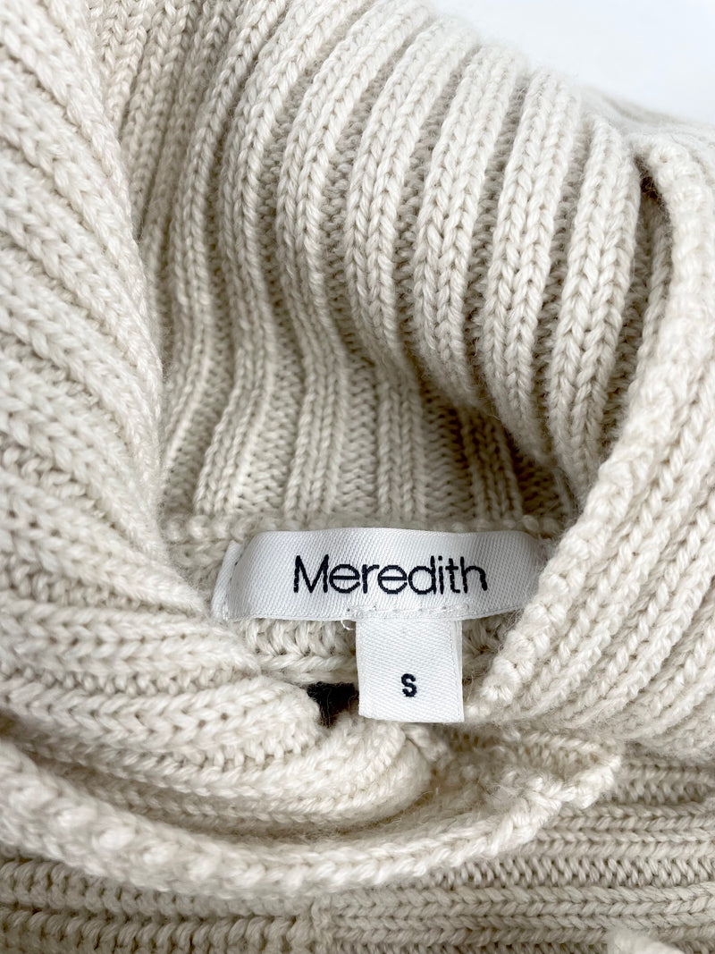 Meredith Marzipan Wool-Blend Knit Zip Up Sweater - AU8