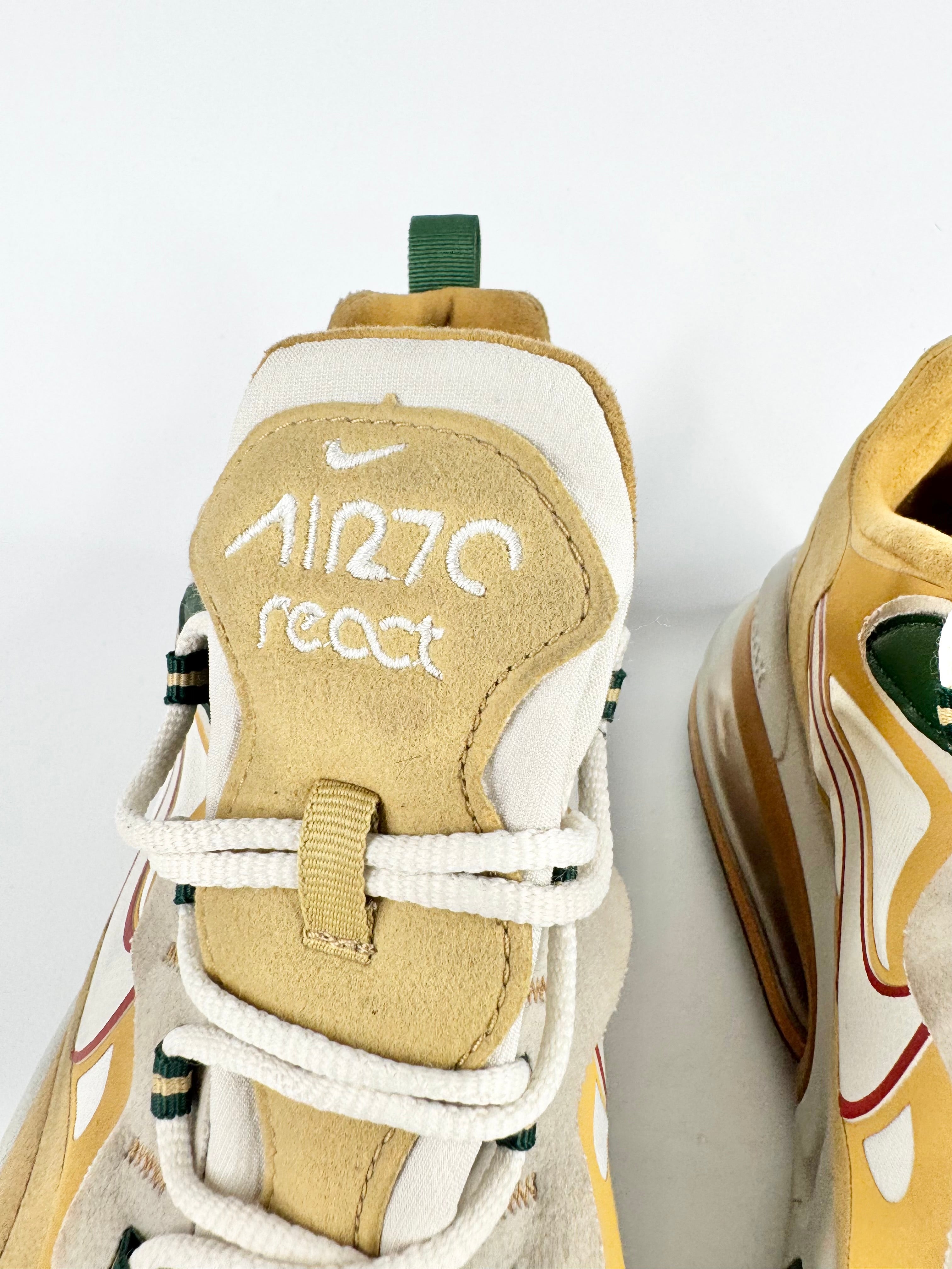 Nike Air Max 270 React Reggae Gold & Wheat Sneakers - EU46