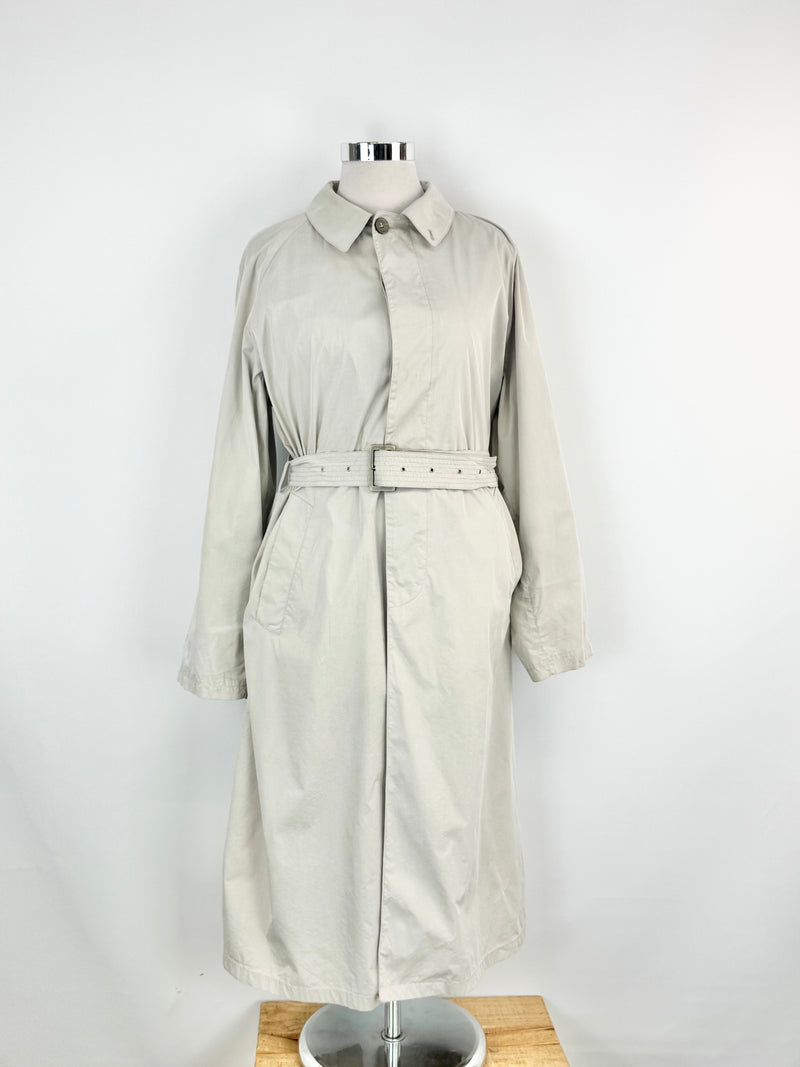 Vintage Giorgio Armani Classico a Milano Borgonuovo 21 Beige Trench Coat - M
