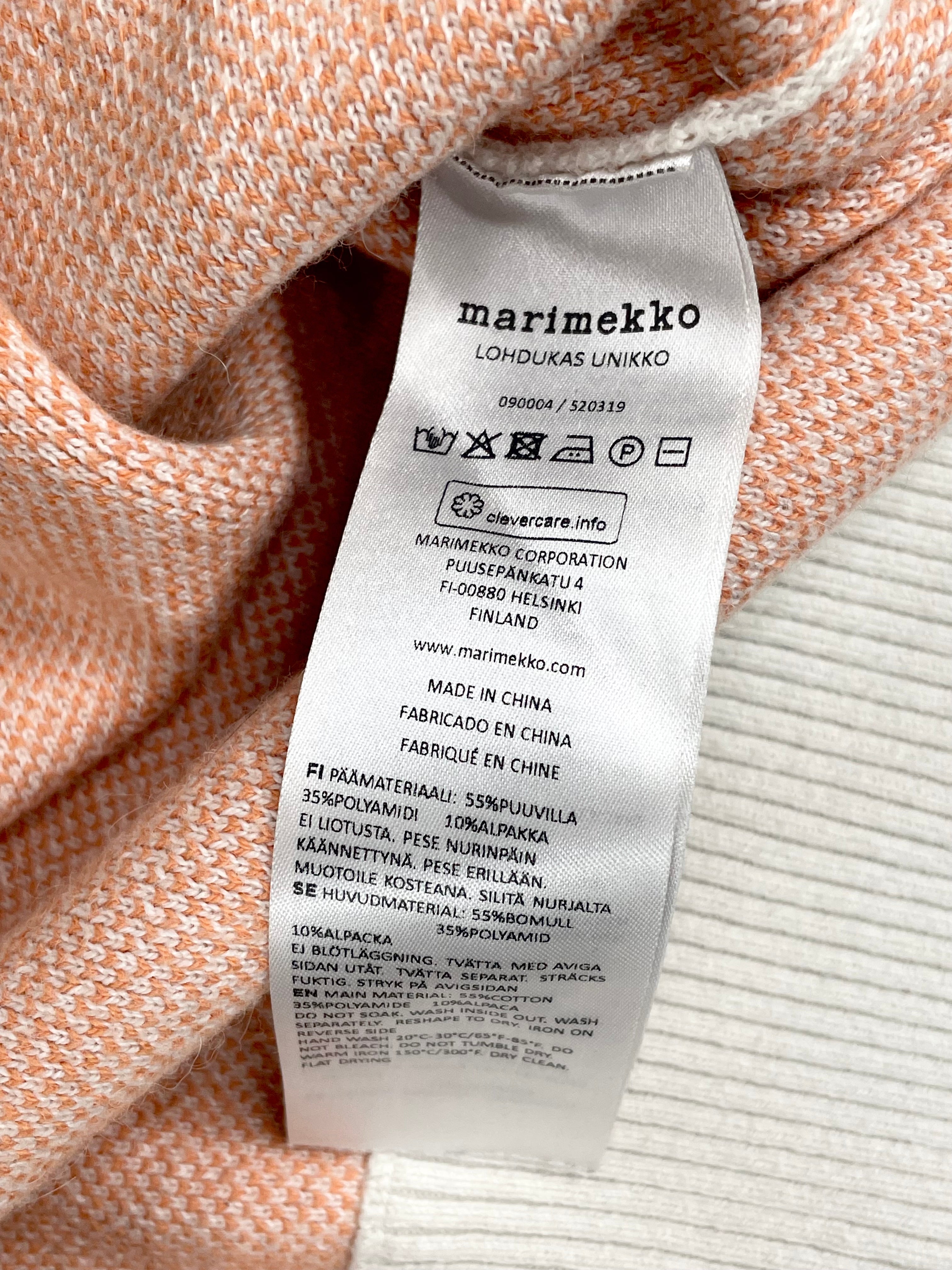 Marimekko White 'Lohdukas' Flower Knit Sweater - AU8