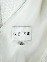 Reiss White Textured A-Line Dress - AU10