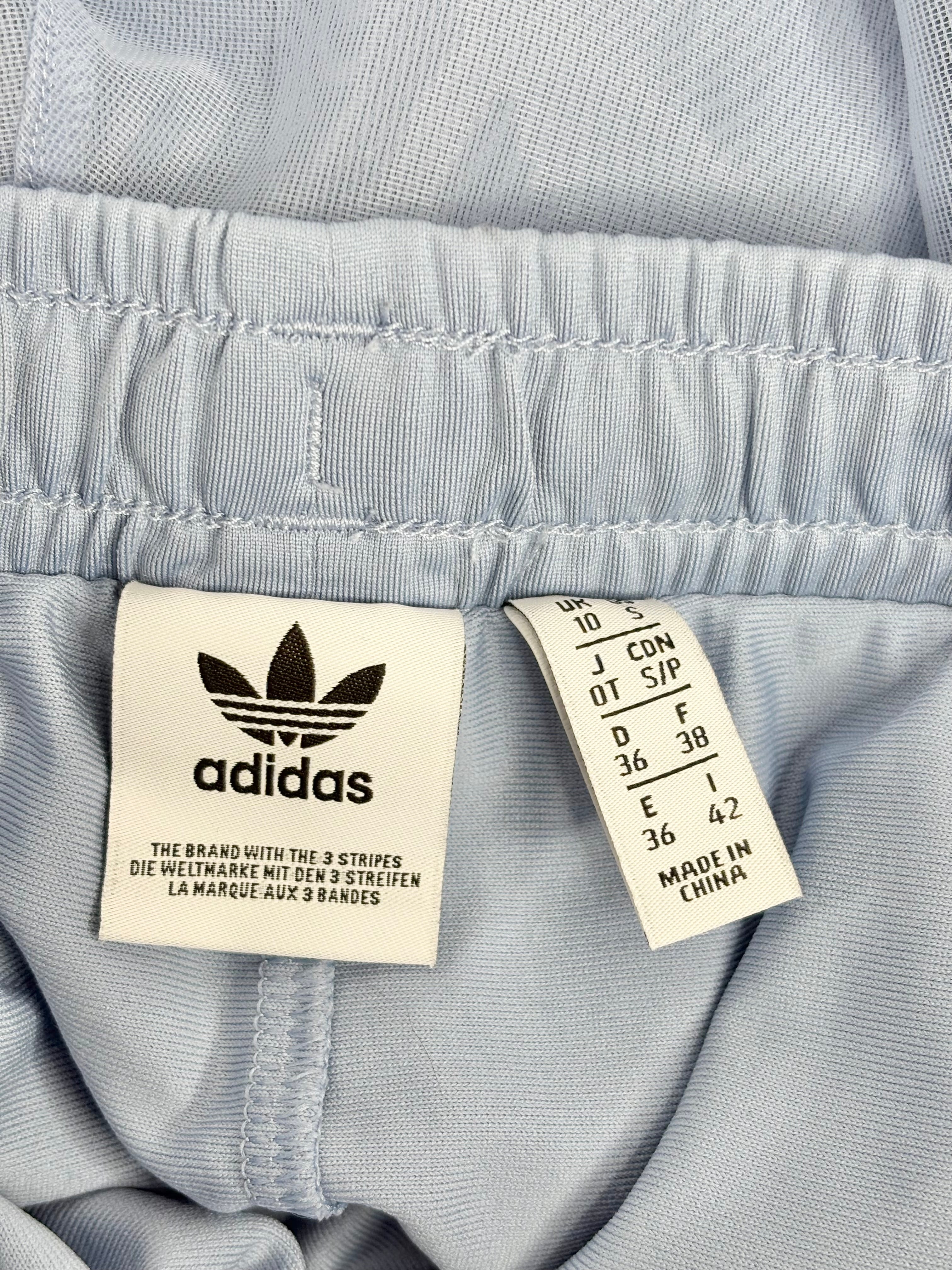 Adidas Chalk Blue Sheer-Mesh Track Pants - AU10