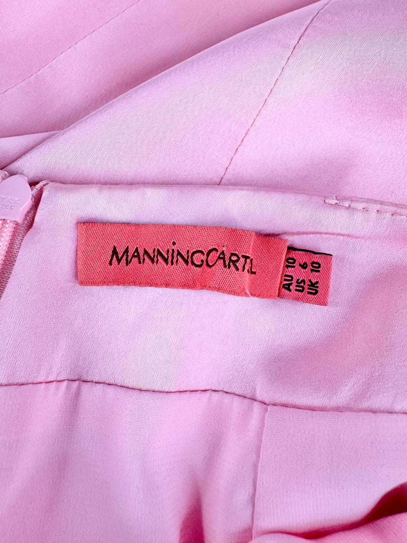 Manning Cartell Cherry Blossom Pink Silky Cocktail Dress - AU10