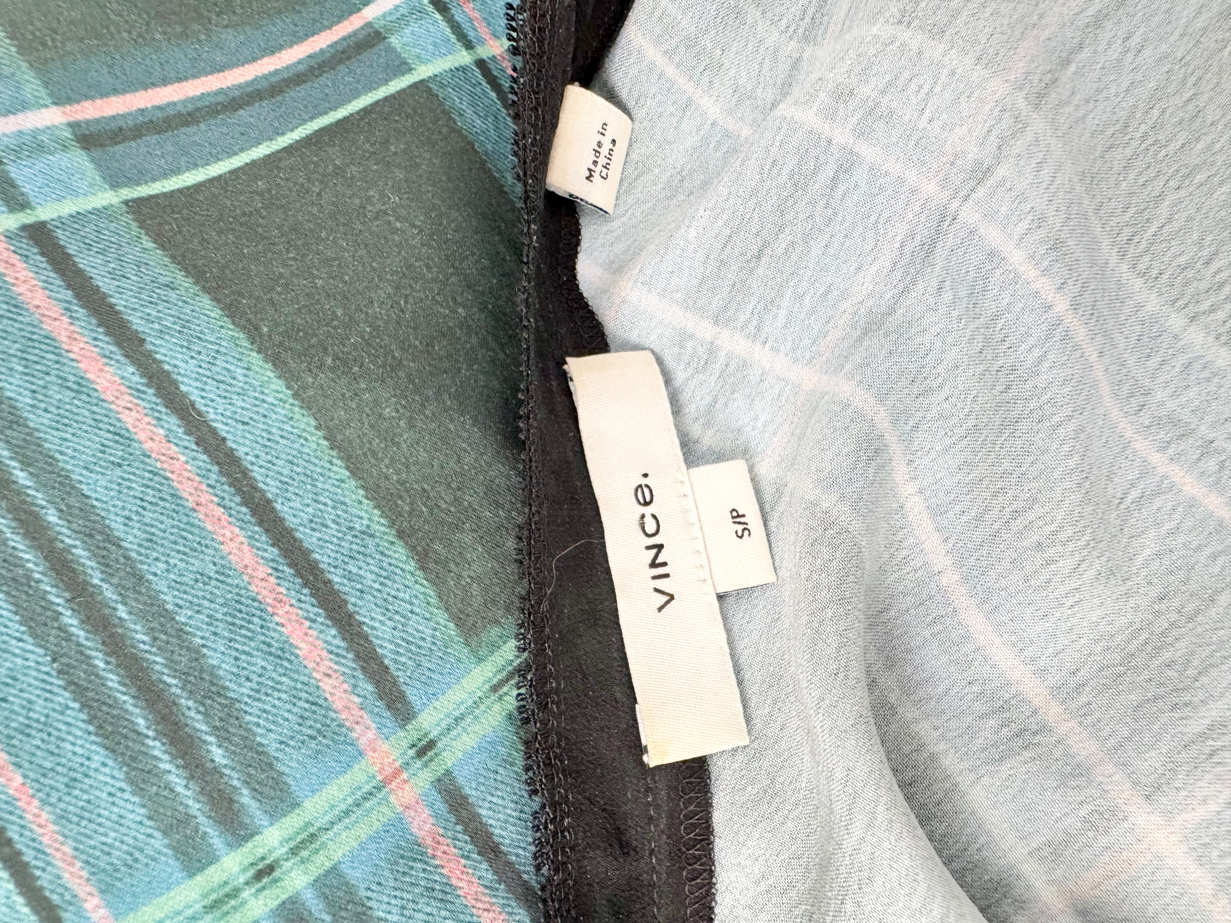 Vince Green Plaid Slip Dress - AU8/10