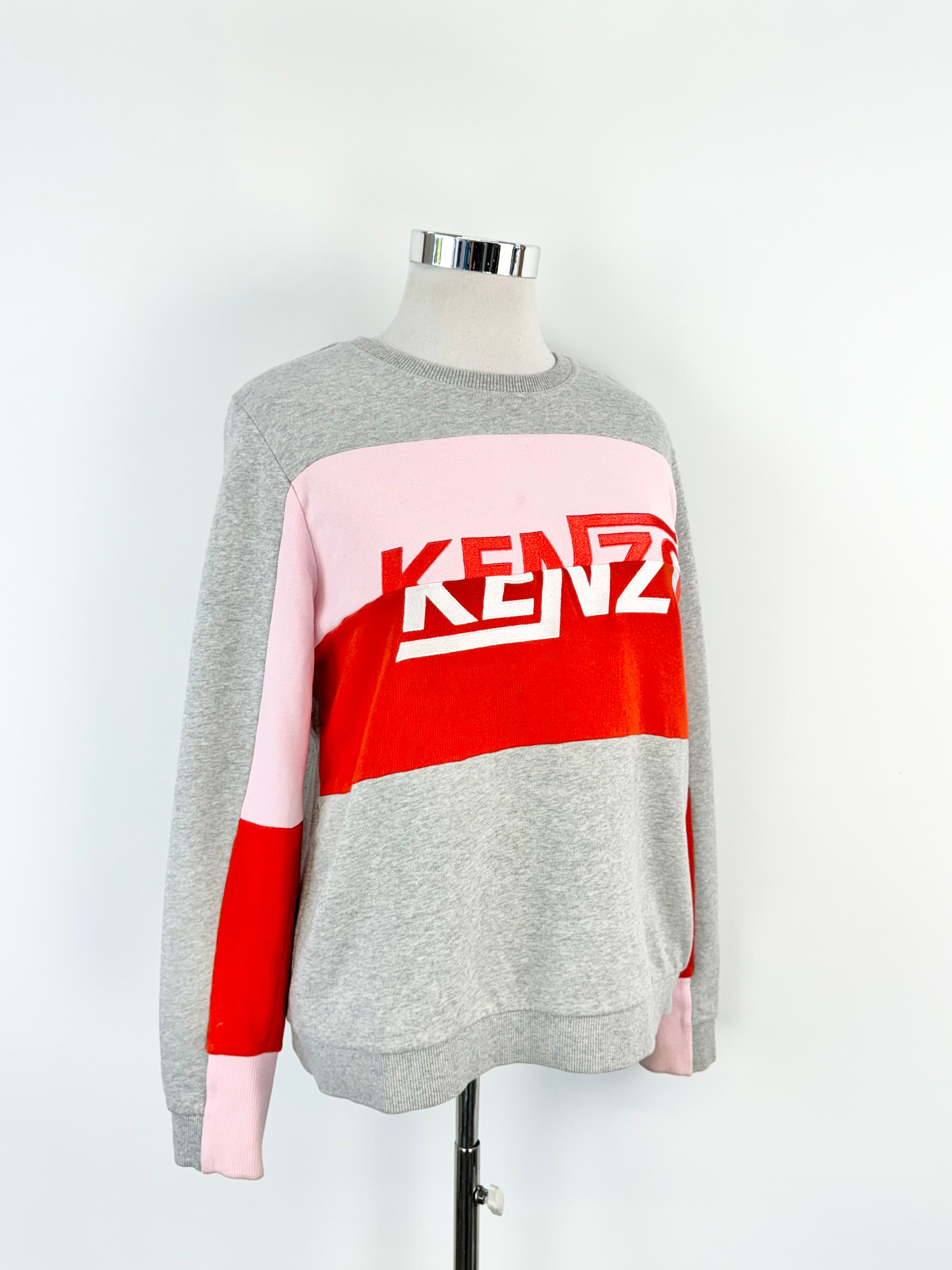 Kenzo Paris Grey Logo Sweater - XL