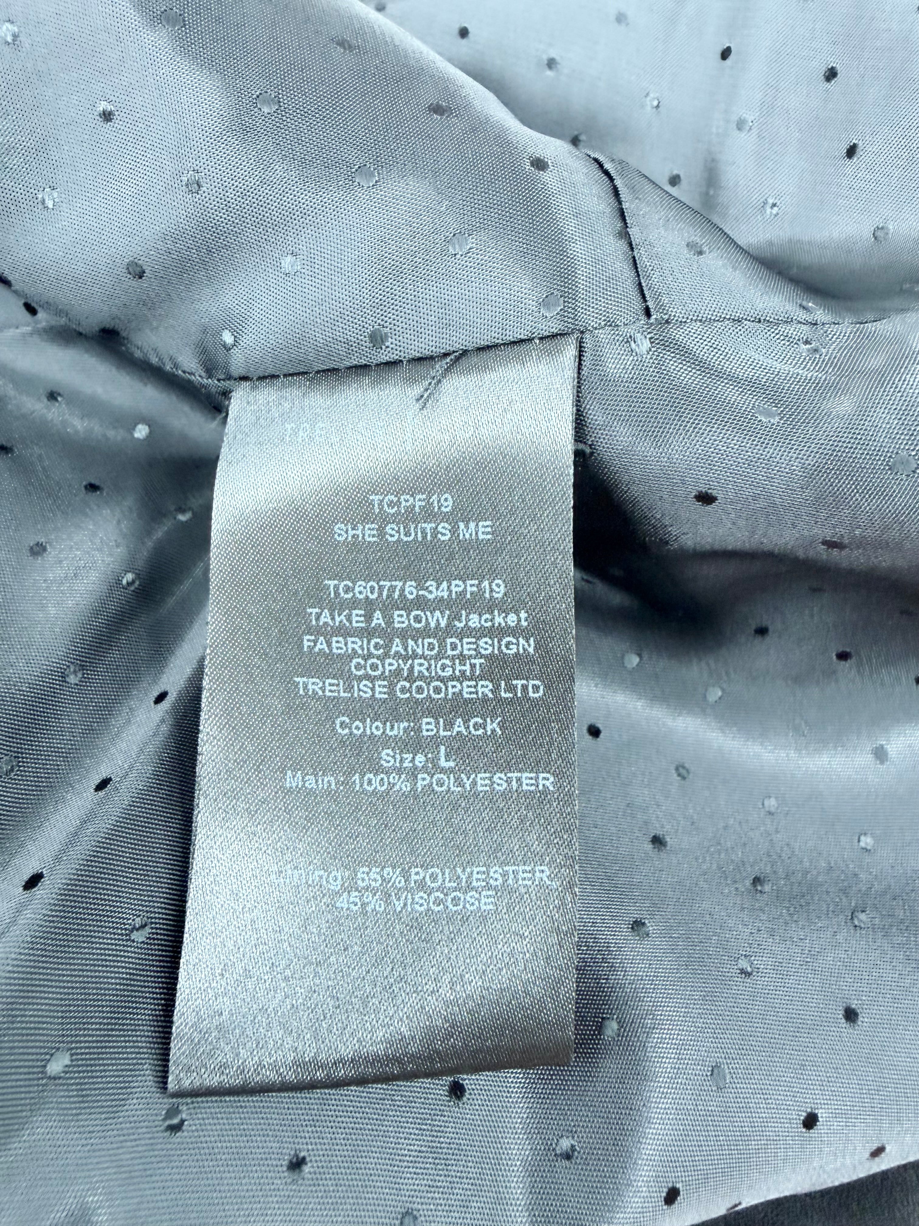 Trelise Cooper Black 'Take a Bow' Jacket NWT - AU12/14