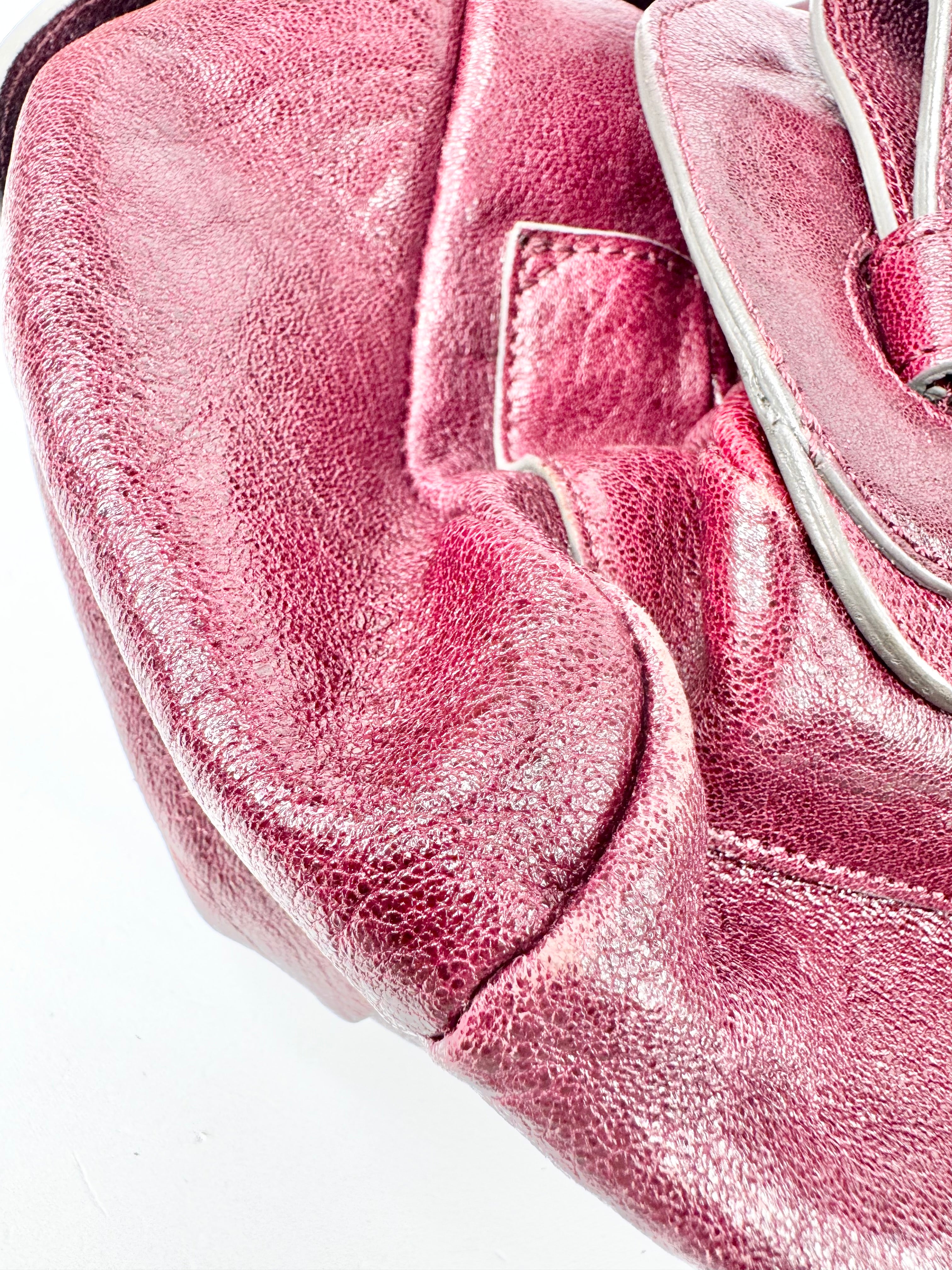 Chloé Burgundy Leather Saskia Square Tote Bag