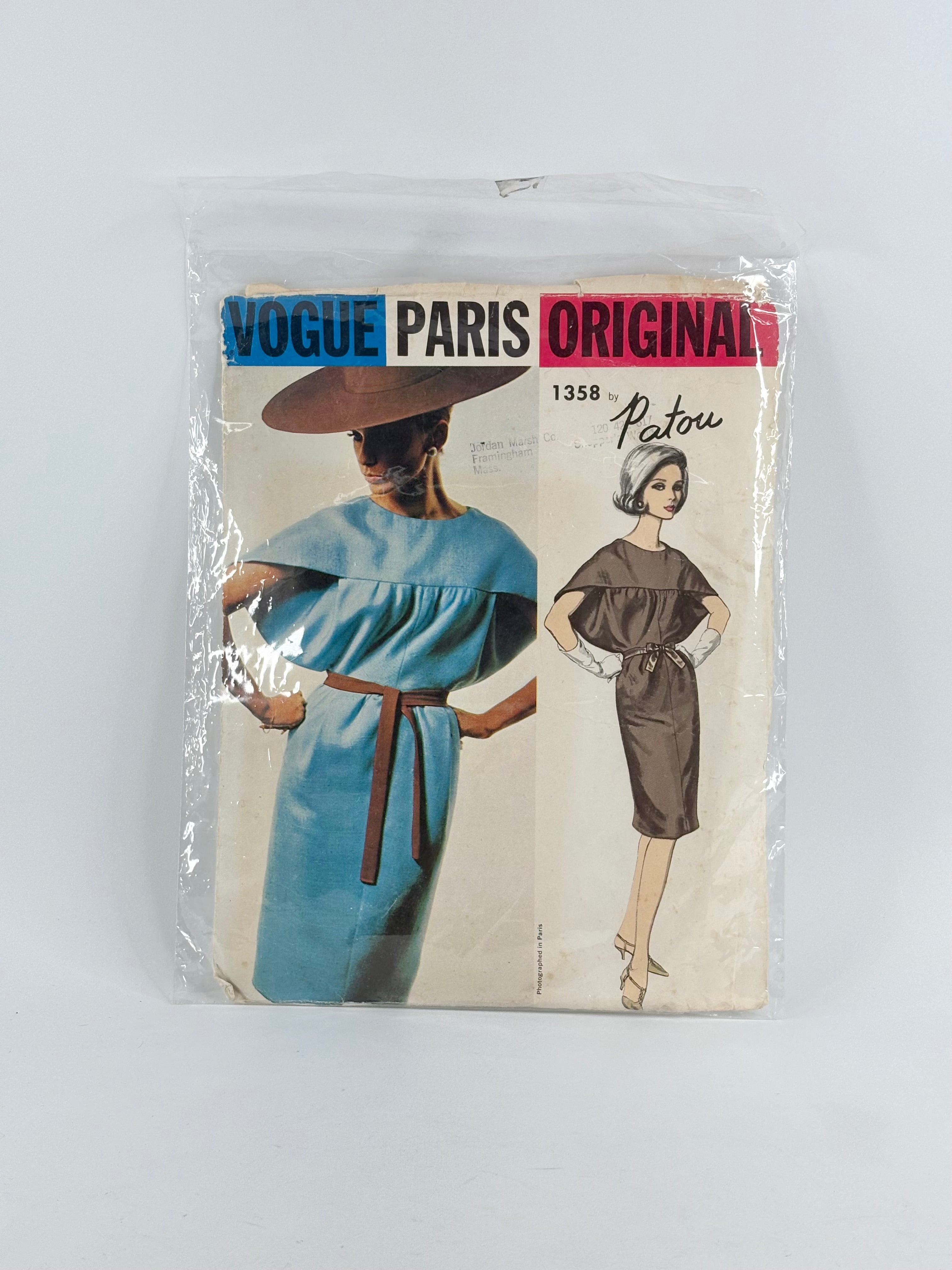 Vogue Paris Original Patou Dress: No. 1358 - Size 12