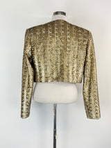 Carla Zampatti Gold Sequin 'Verona' Shoulder Jacket - AU12