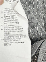 Armani Collezioni Grey Textured Houndstooth Cropped Jacket - AU6