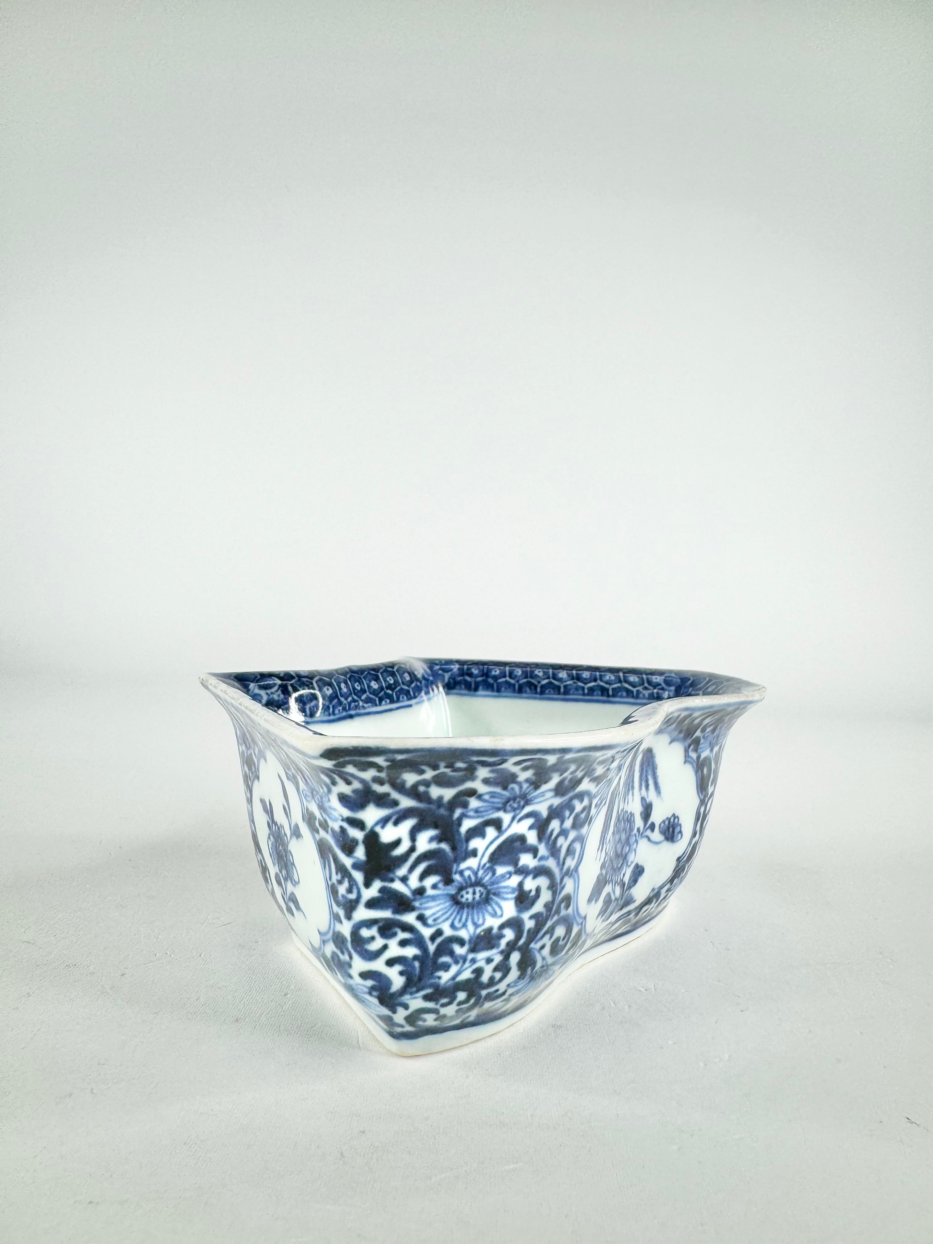 Antique Rectangular Shaped Cobalt Blue Dish