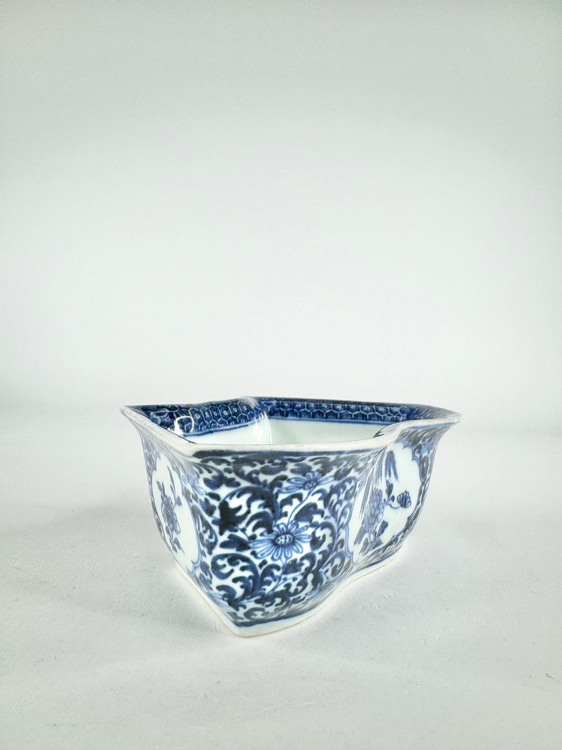 Antique Rectangular Shaped Cobalt Blue Dish