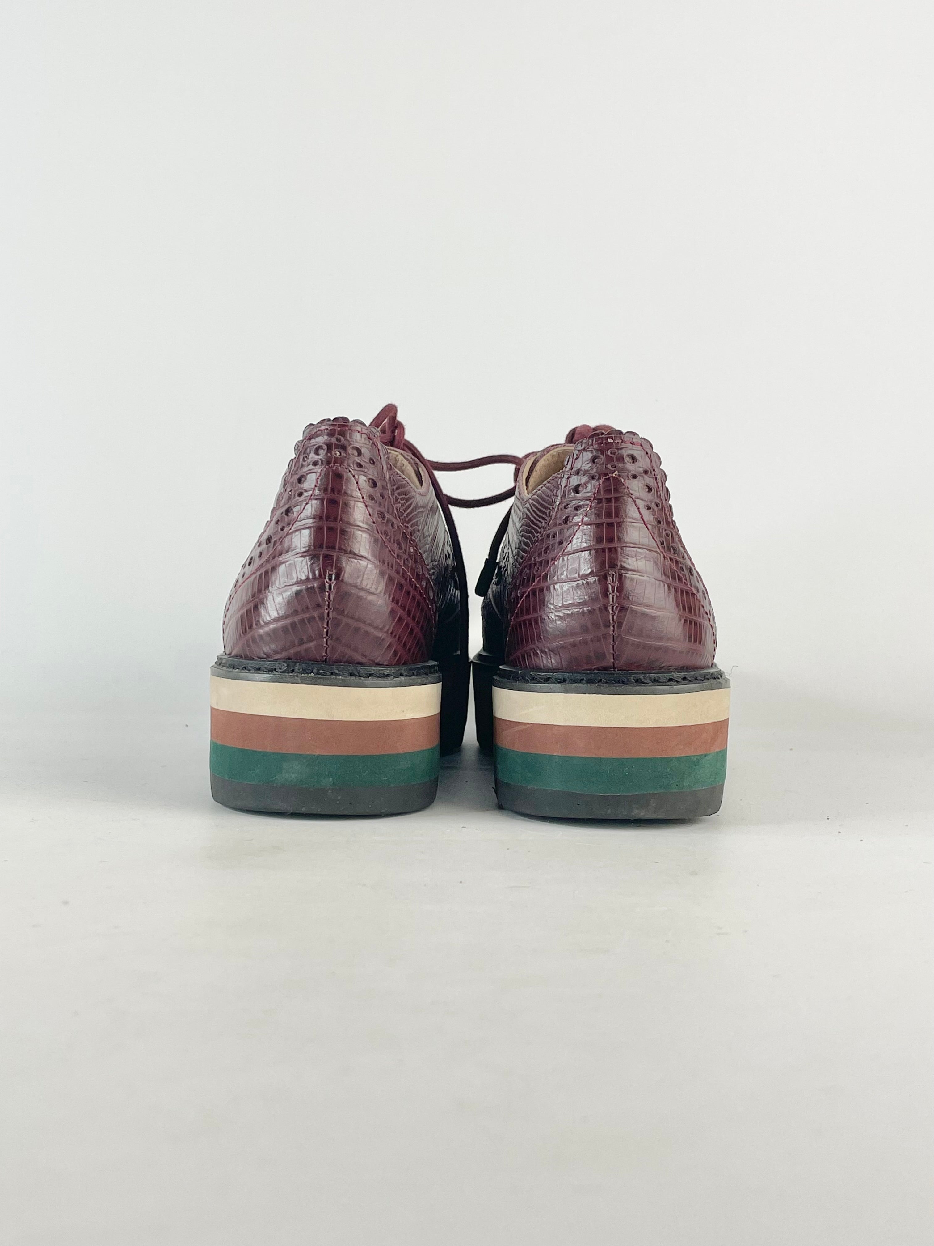 Zimmermann Maroon Platform Brogues - EU36
