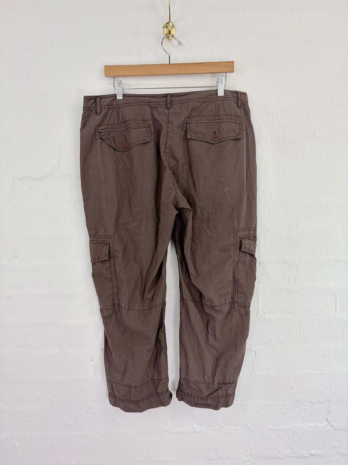 Sportscraft Brown Wide Cargo Capri - AU16