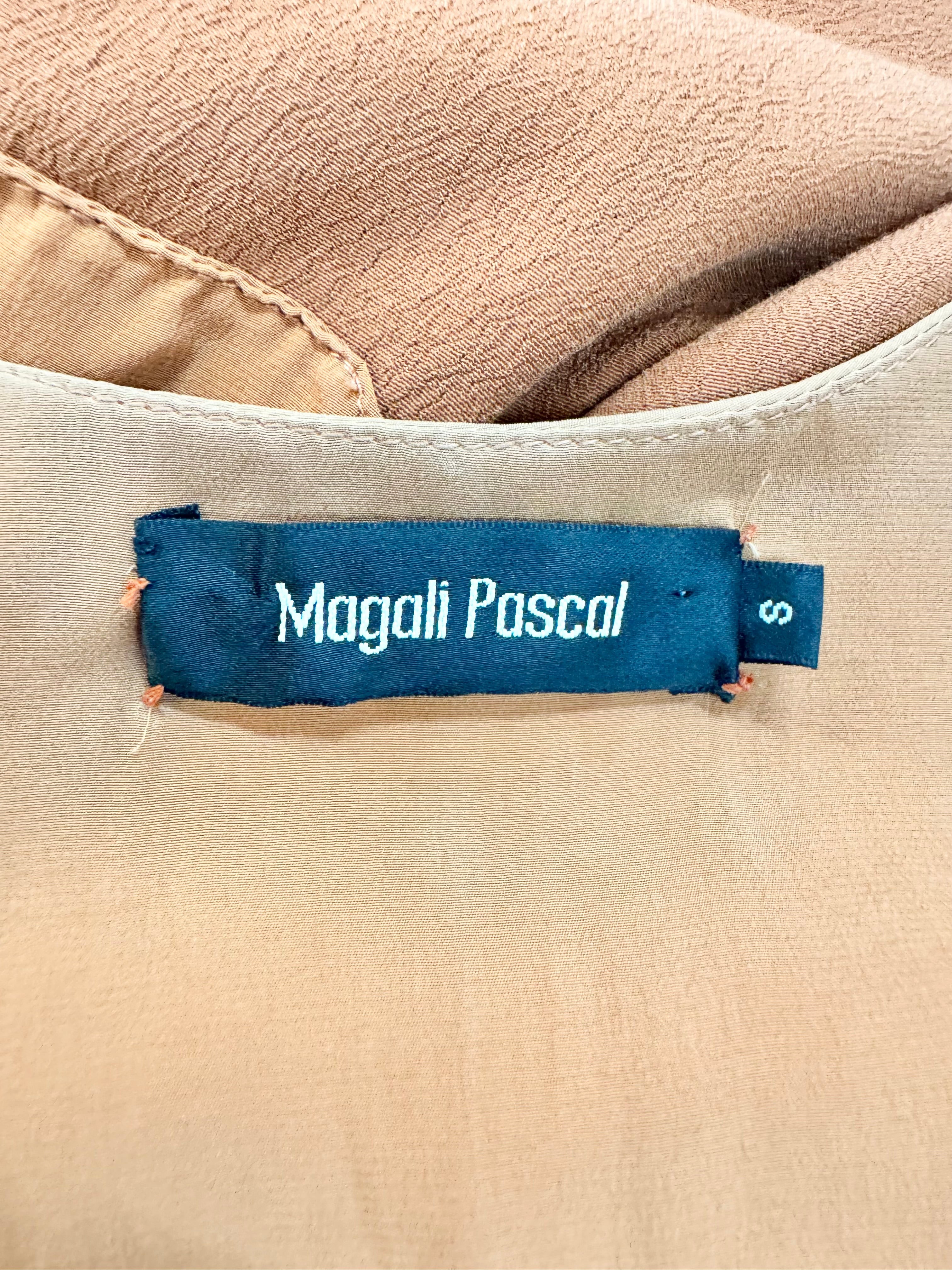 Magali Pascal Rust Sleeveless V-Neck Wrap Dress - AU6