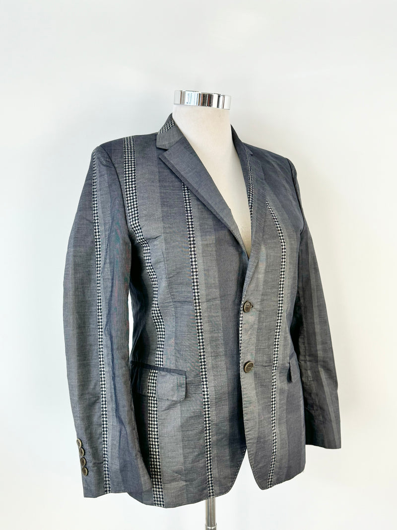 Kenzo Charcoal Grey Striped Blazer - 52