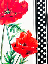 Dolce & Gabbana Twill Silk Poppy Scarf