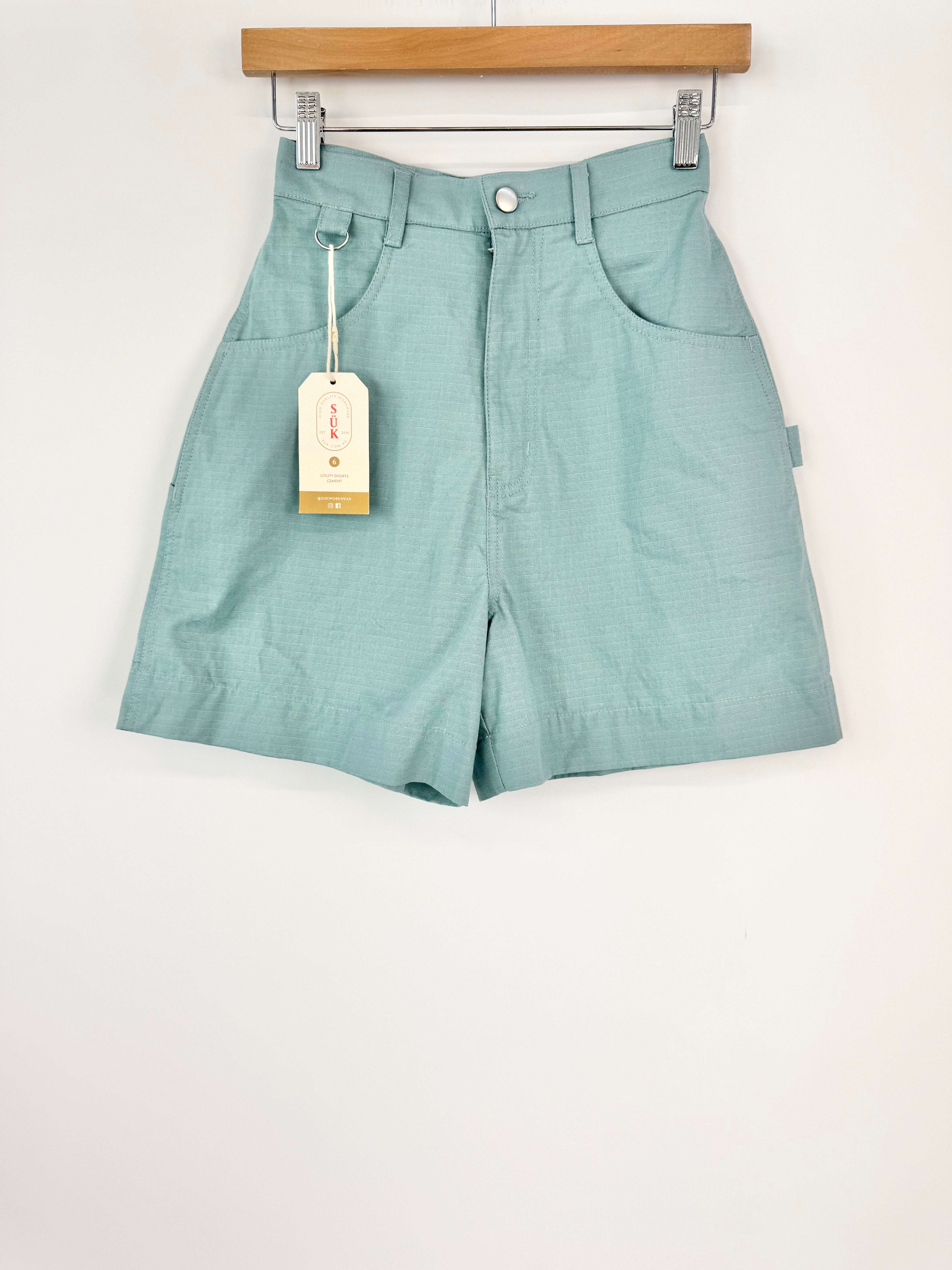 SÜK Workwear Light Blue Shorts NWT - AU6