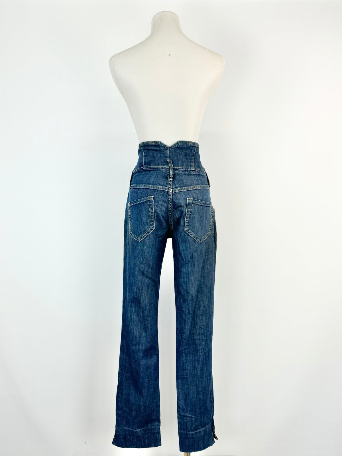 Armani Exchange Blue High Waisted Denim Jeans - 4