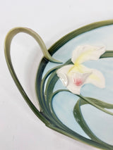 Franz Collection Papillon Handle Porcelain Tray