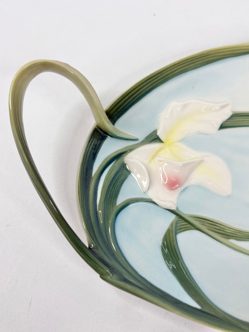 Franz Collection Papillon Handle Porcelain Tray