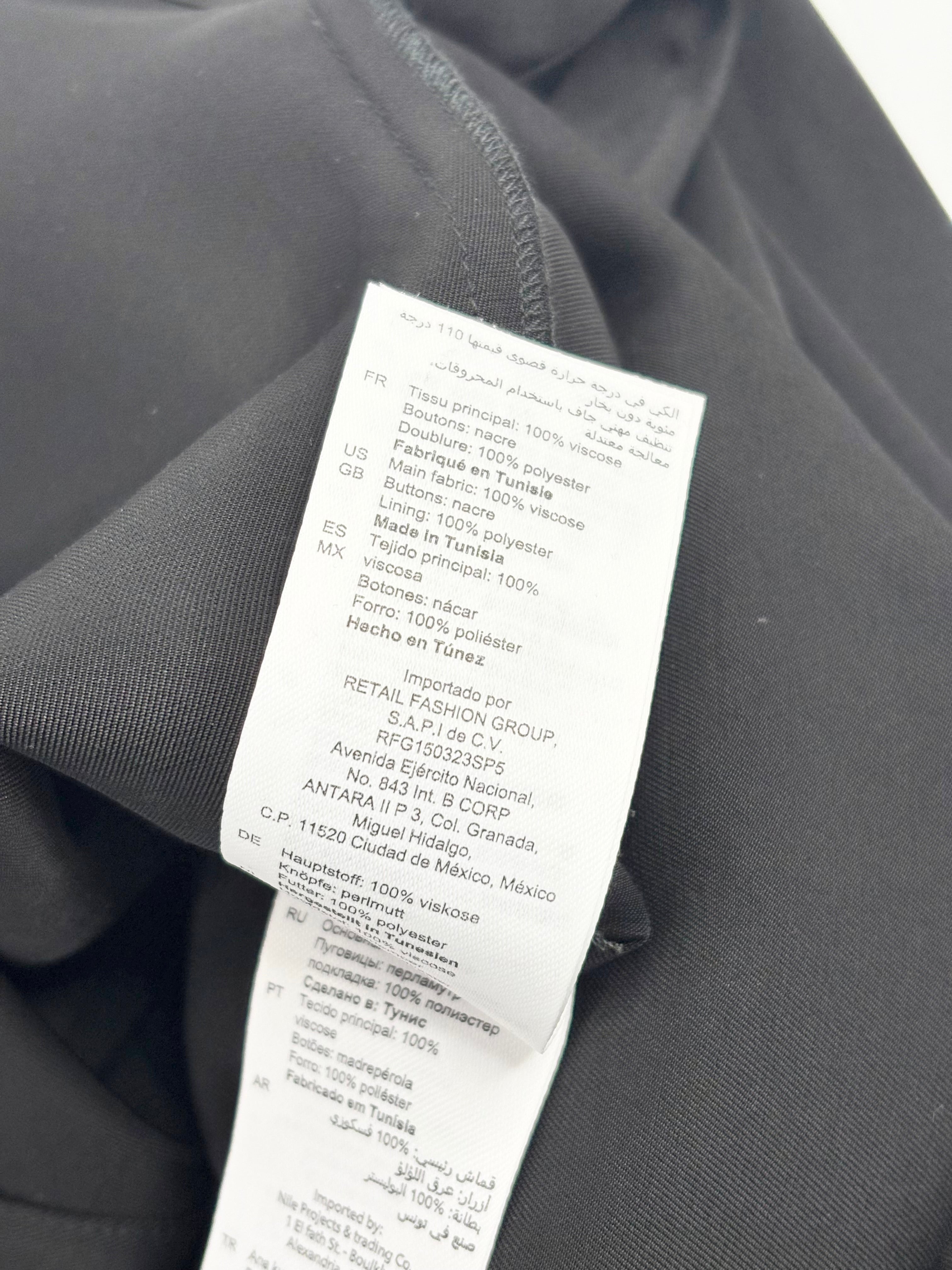 Sandro Black 'Lanna' Long-Sleeve Shirt - AU6/8