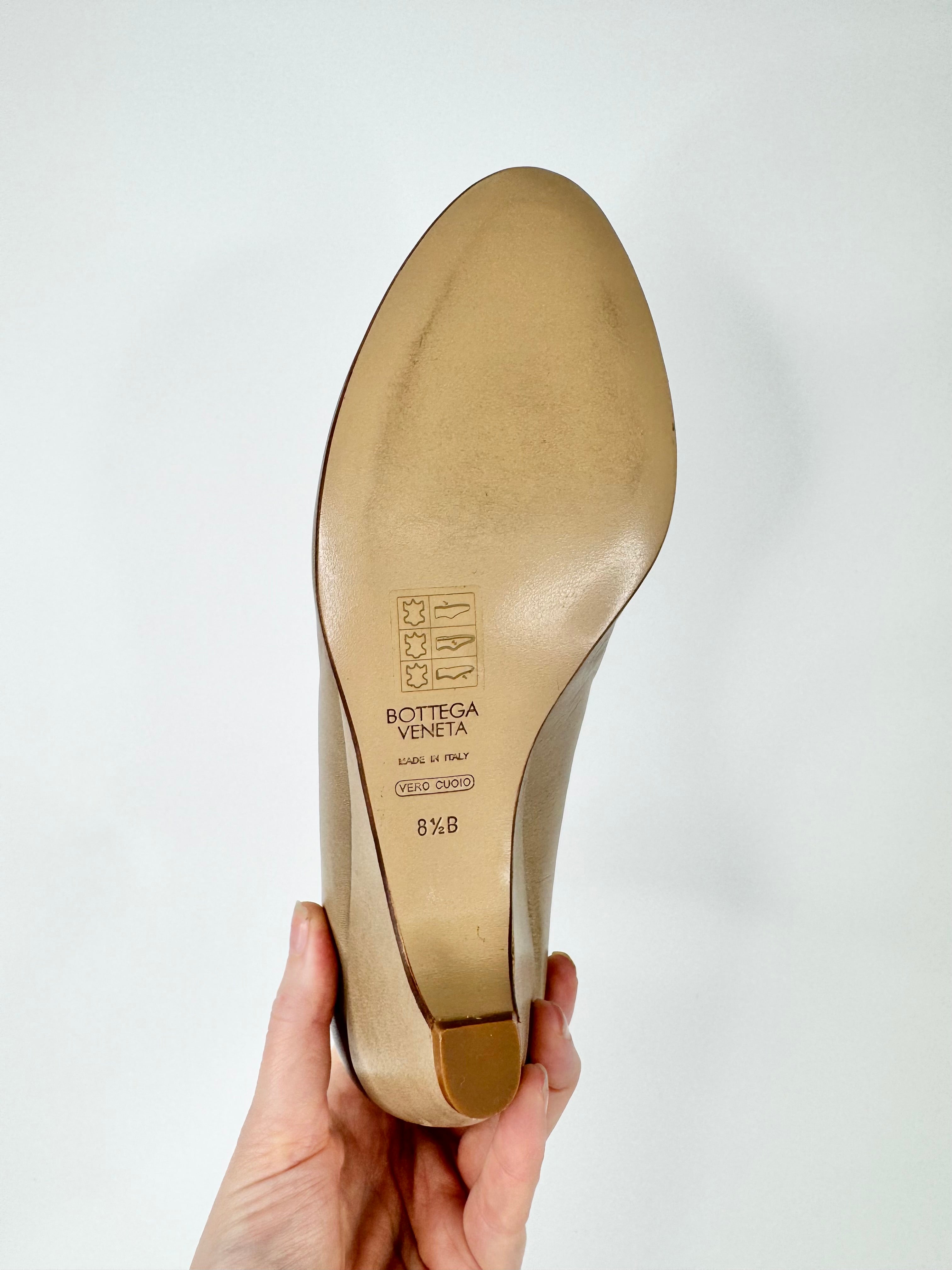 Bottega Veneta Taupe Leather Pumps - EU39.5