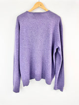 Vintage Polo by Ralph Lauren Heather Purple Lambswool Sweater - XXL