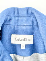 Calvin Klein Deep Blue Wool Blend Coat - AU10