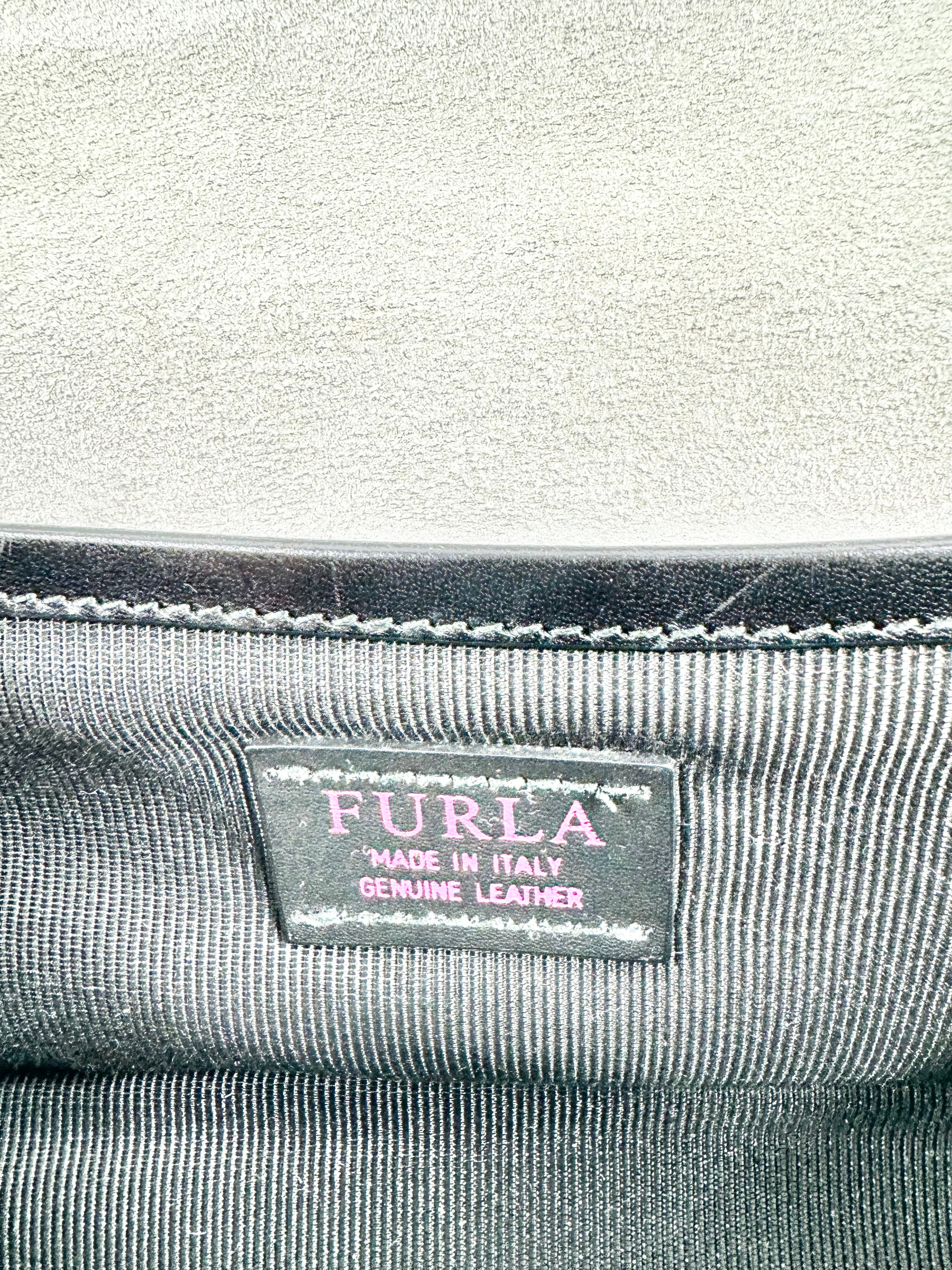 Furla Black & Cream Mini Cross Body Bag