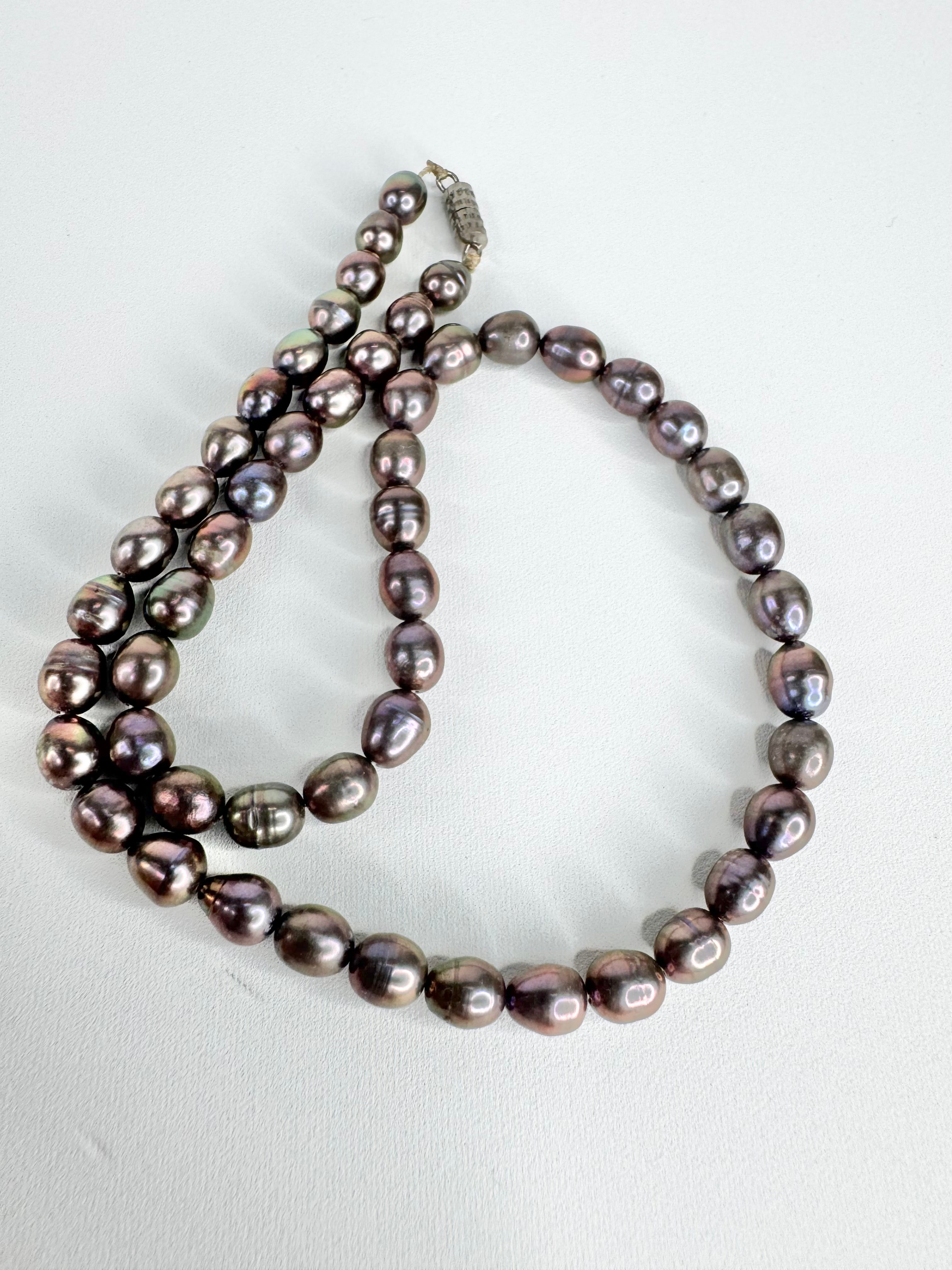 Dyed Purple Cultured Pearl Necklace