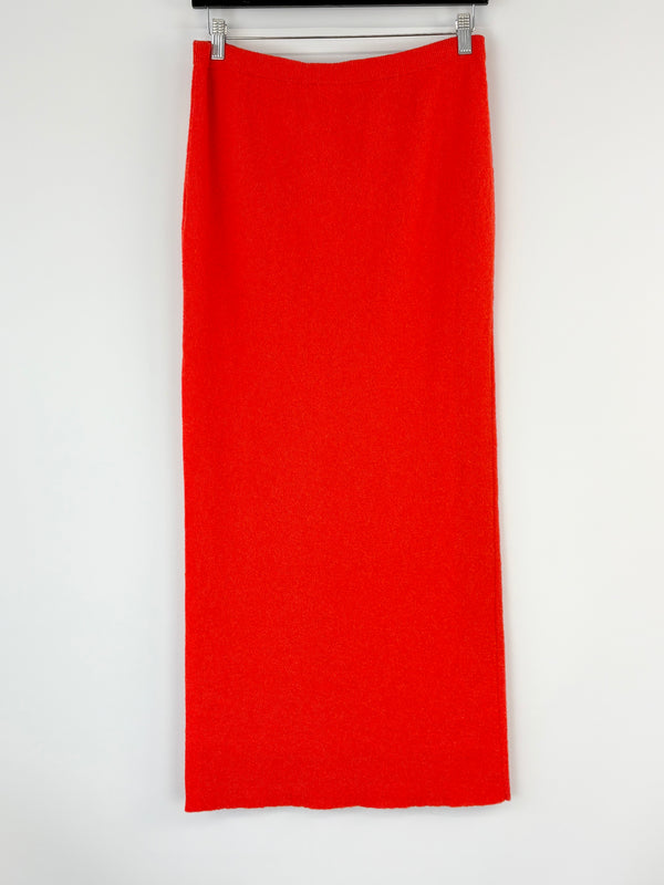 Bec + Bridge Vibrant Orange Knit Pencil Skirt - AU14
