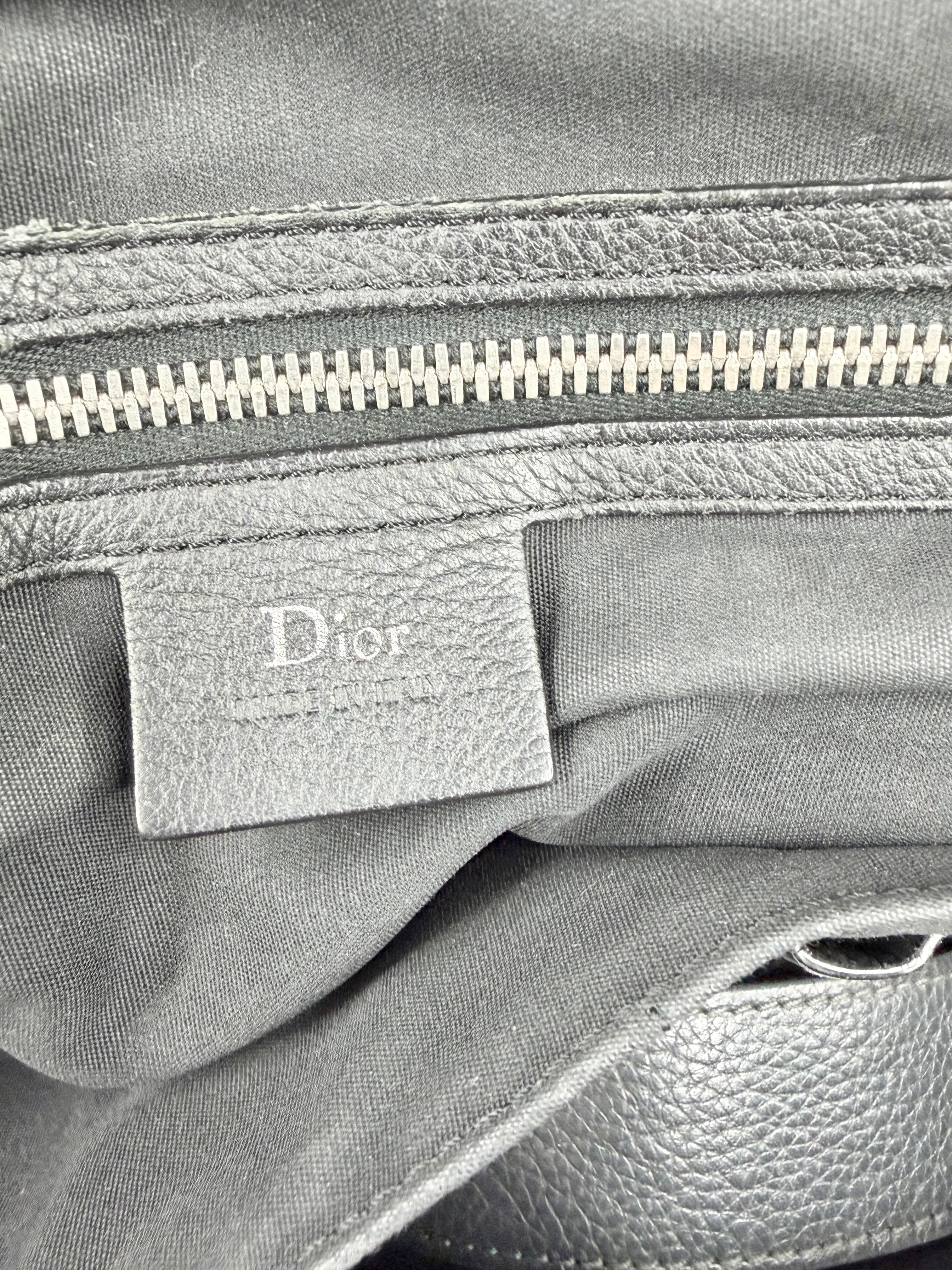 Vintage Christian Dior Homme Ash Grey Grained Leather Briefcase