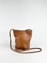 Baggu Tan Leather Cross Body Pouch