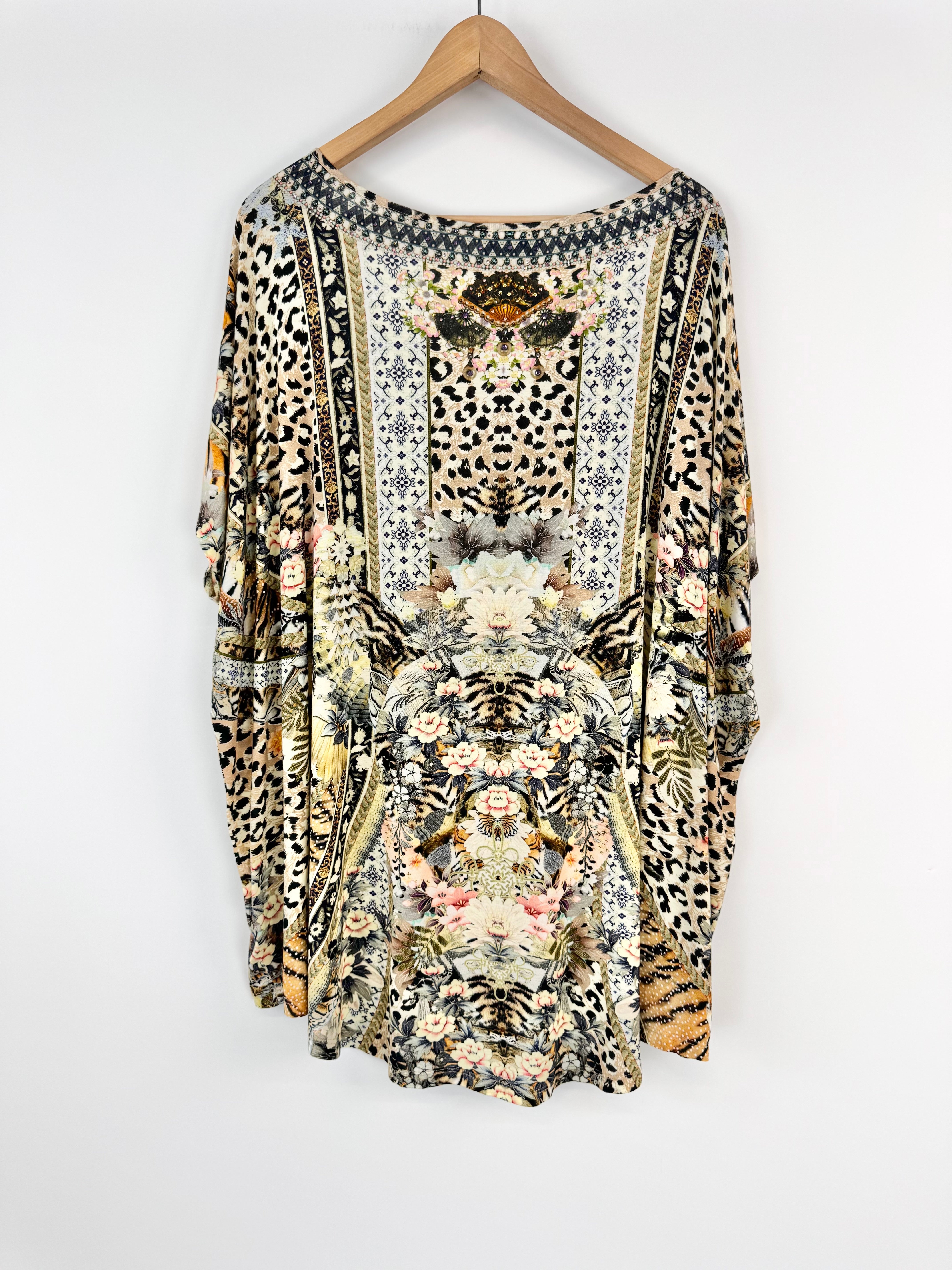 Camilla 'Moto Maiko' Tiger Patterned Soft Relaxed Fit Top - AU12/14