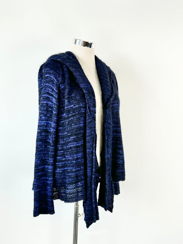 Giorgio Armani Blue & Black Knitted Cardigan - AU14