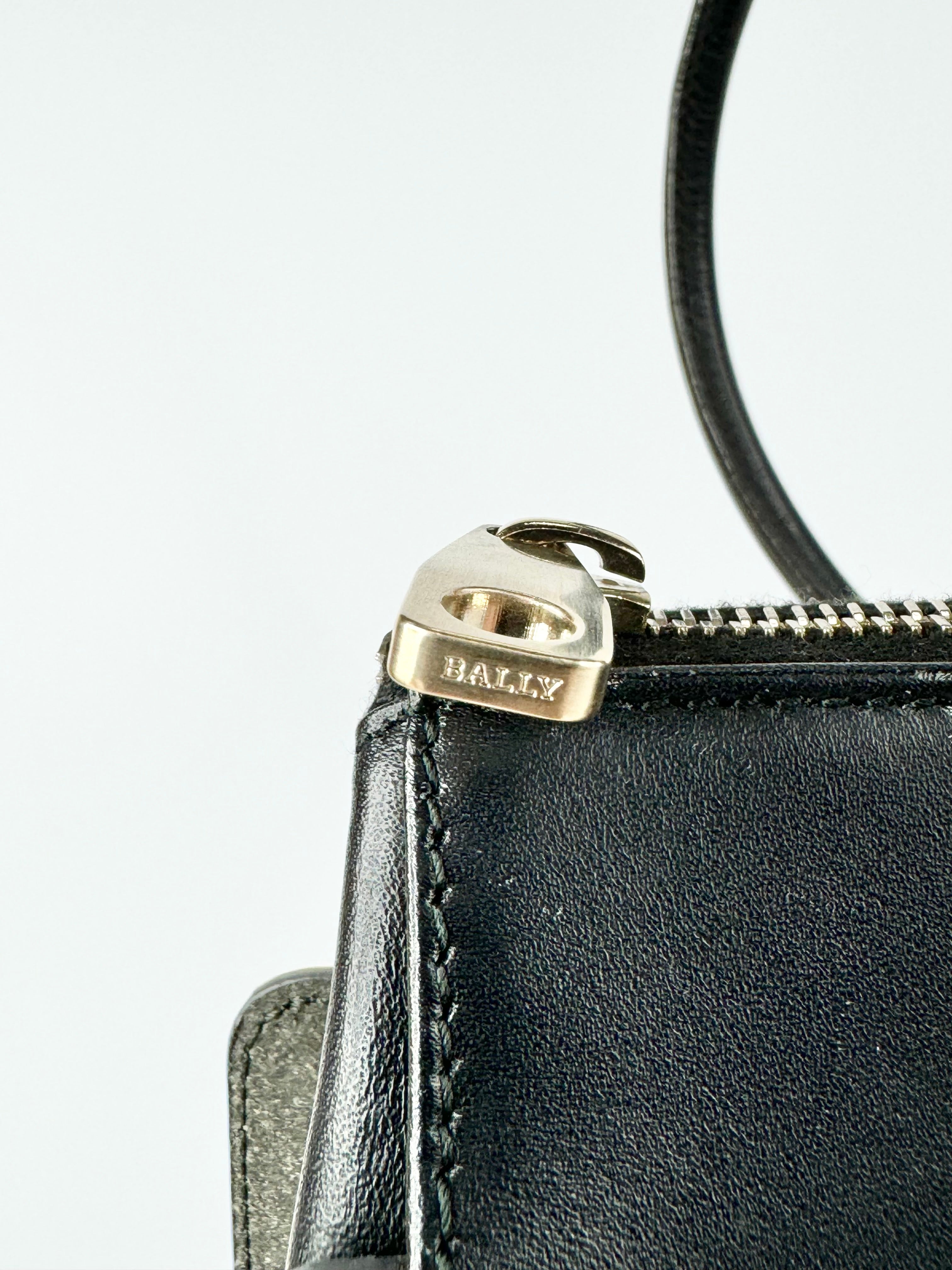 Bally Black Grey & Tan Tricolour Tote Bag