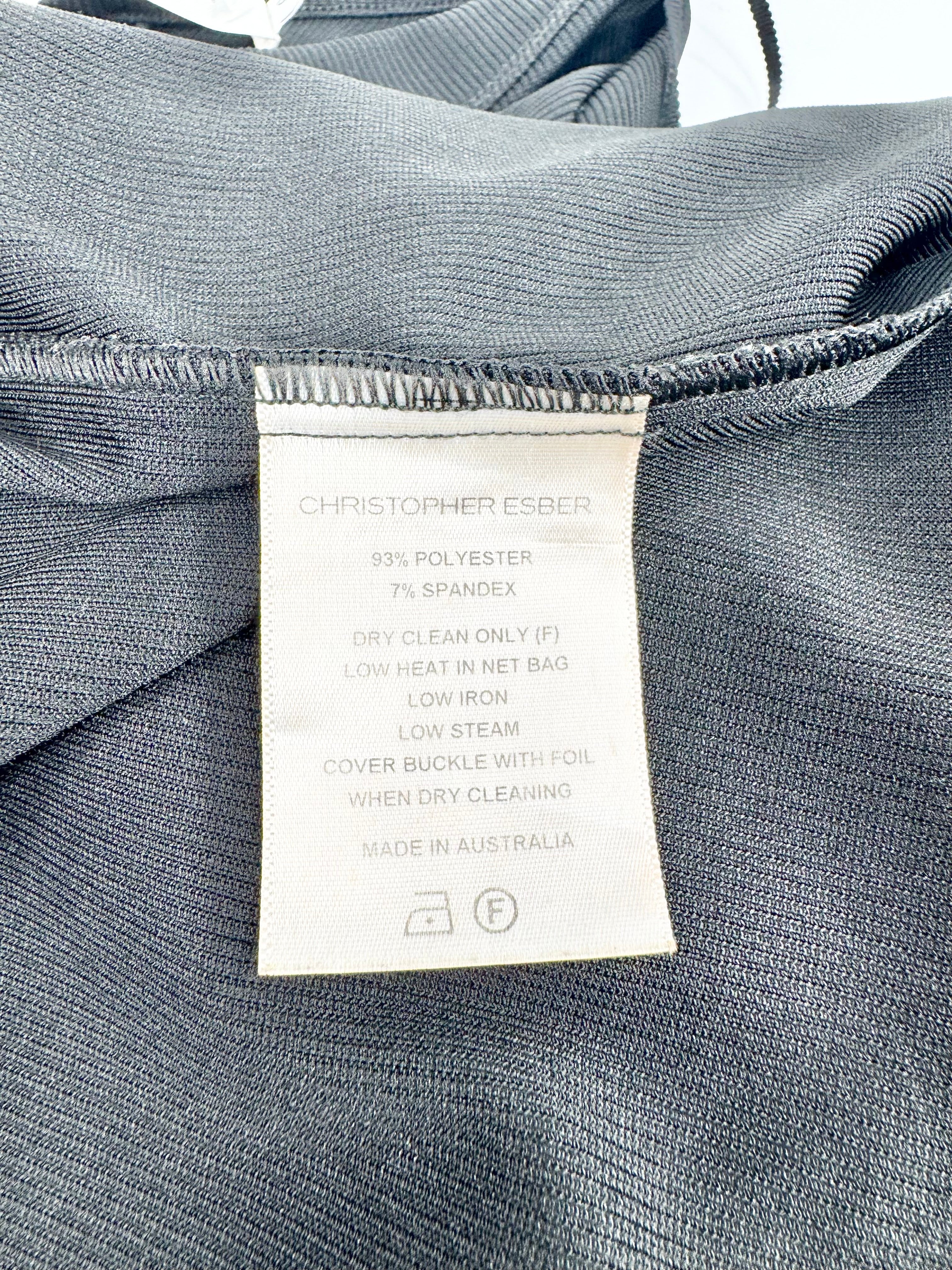 Christopher Esber Sleeveless Black Bodycon Dress - AU6